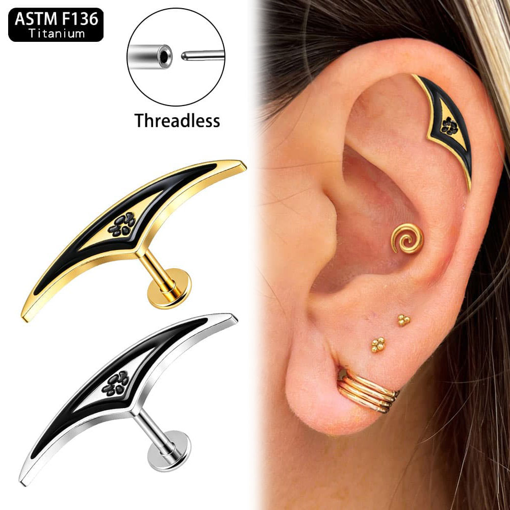 Body Jewelry Threadless - Giga 1Pcs ASTM F136 Titanium Gothic