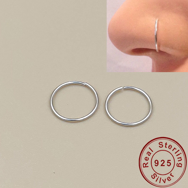 Body Jewelry Lip Ring - 925 Mũi Bạc Vòng Môi Nhẫn