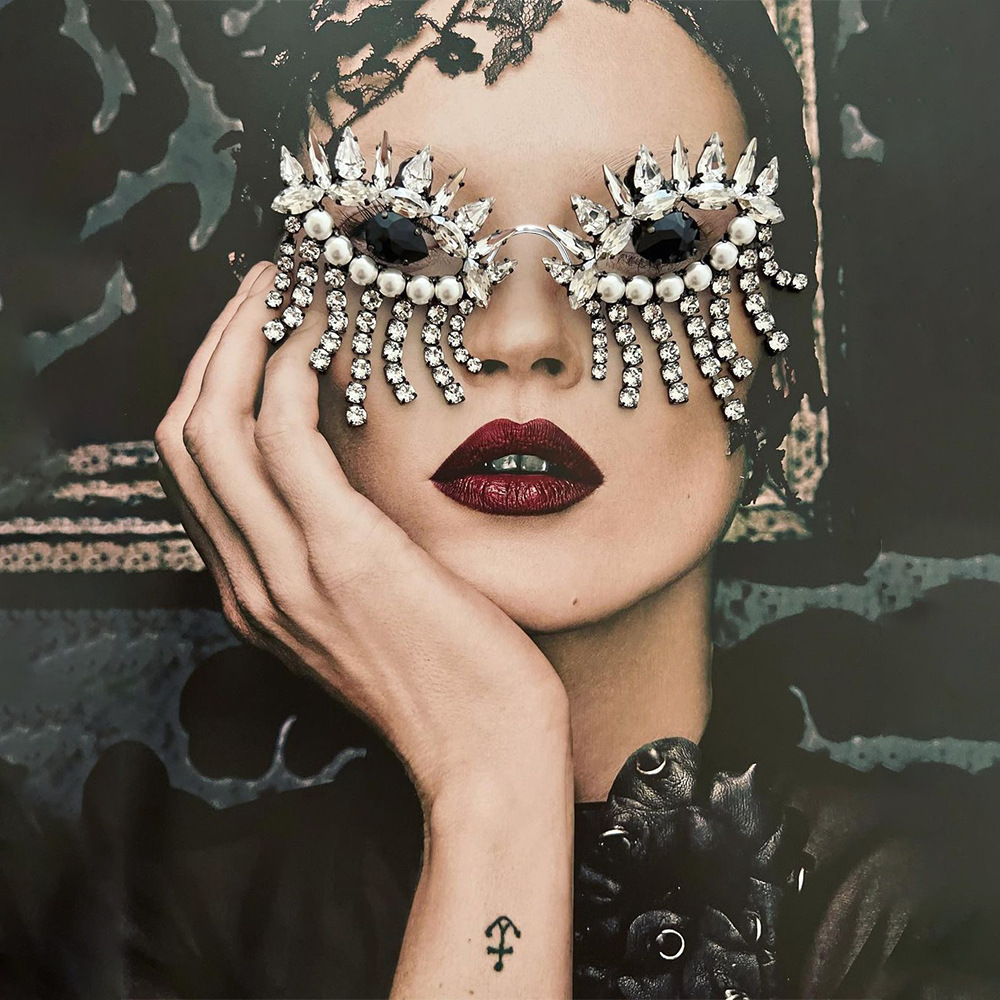 Body Jewelry Art - Stonefans Tassel Glasses Frame for Women