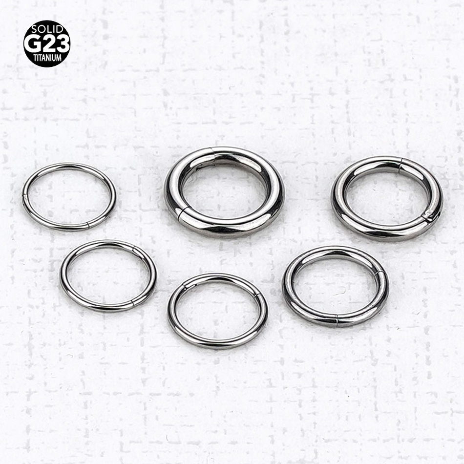 Septum Clicker Ring - 1 cái G23 Titanium Bản Lề