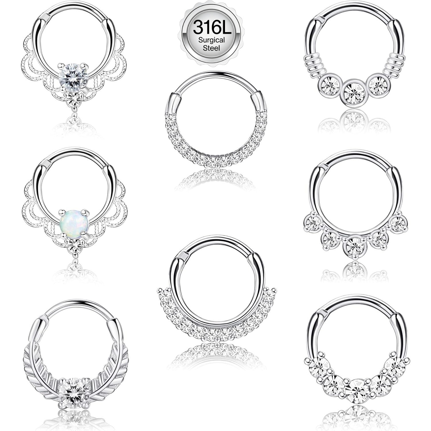 Septum Clicker Ring - Drperfect 16G Septum Clicker Ring Stainless