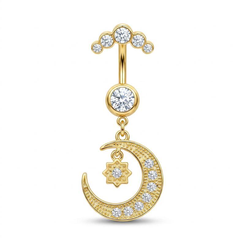 5 Pcs Fashion Rhinestones Bell - đánh giá và giá Body Jewelry Belly Button Rings