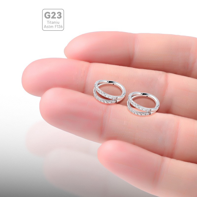 ASTM F136 Titanium Conch Hoop  - đánh giá và giá Septum Clicker Ring