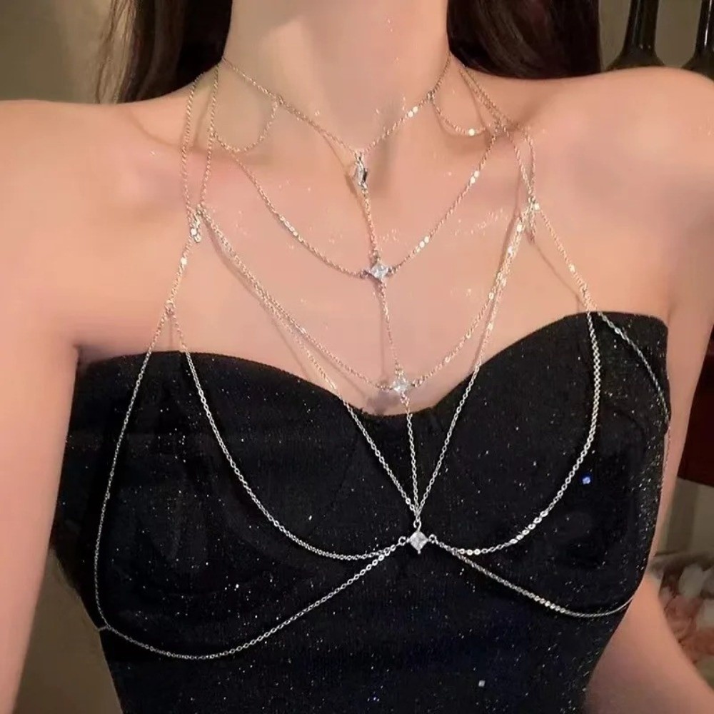 Glitter Rhinestone Bust Chain  - đánh giá và giá Body Jewelry Art