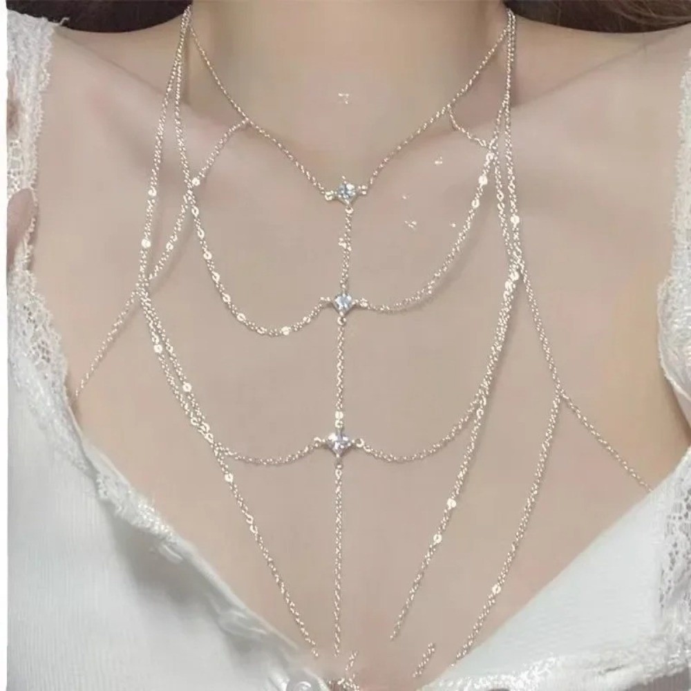Glitter Rhinestone Bust Chain  - đánh giá và giá Body Jewelry Art