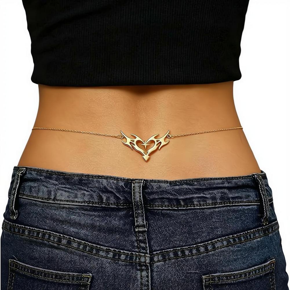 Gothic Heart Sexy Women's Wais - đánh giá và giá Body Jewelry Y2K