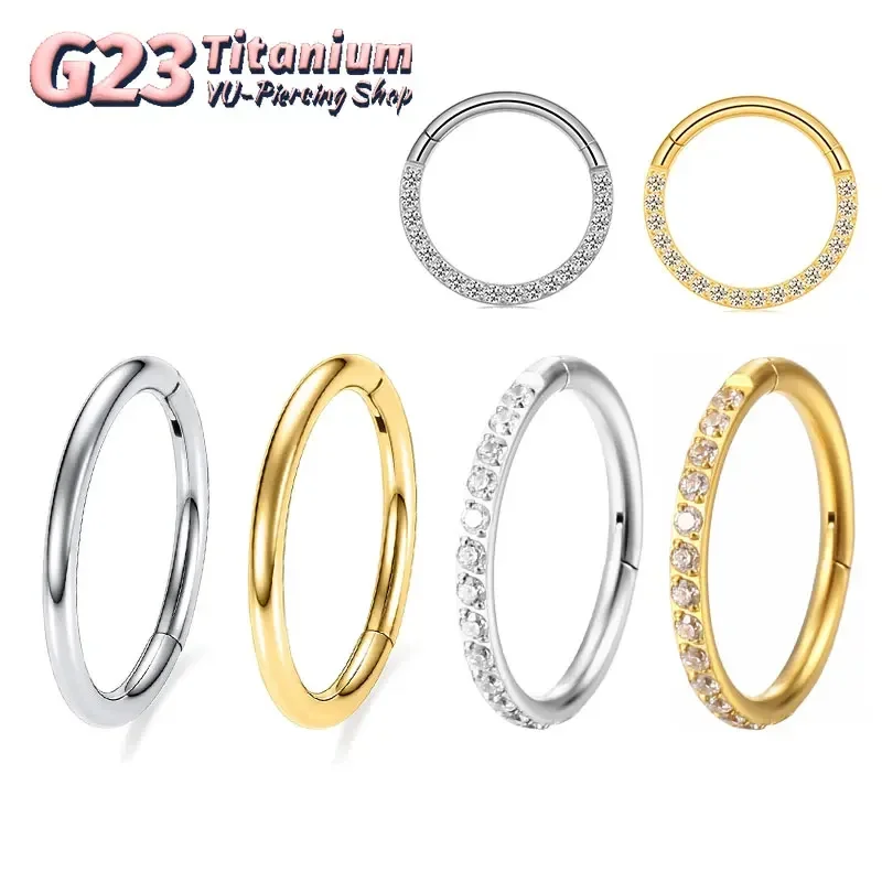 G23 Titanium Nose Ring 14G 16G - đánh giá và giá Septum Clicker Ring