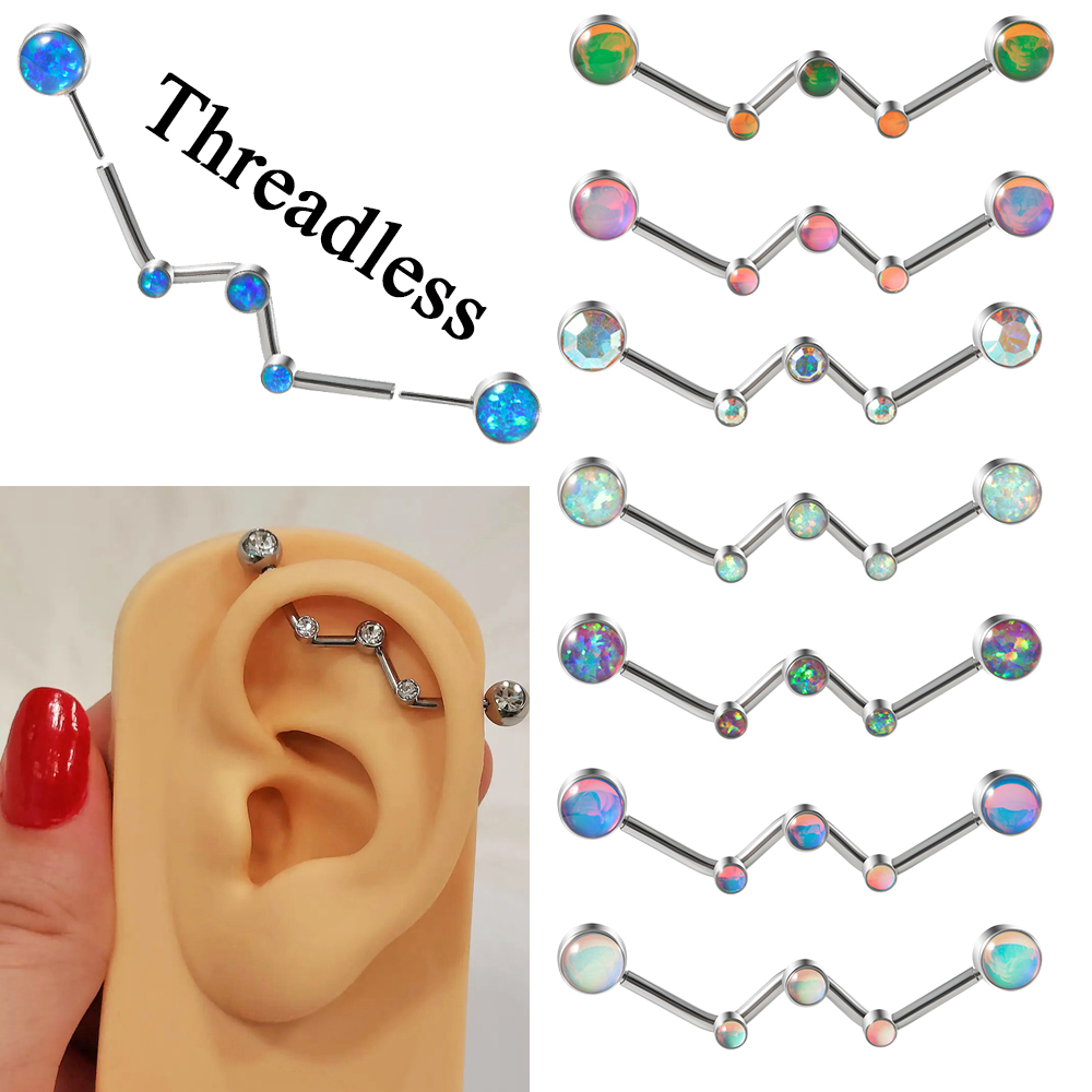 1PC 316L Surgical Steel 14G Co - đánh giá và giá Body Jewelry Threadless