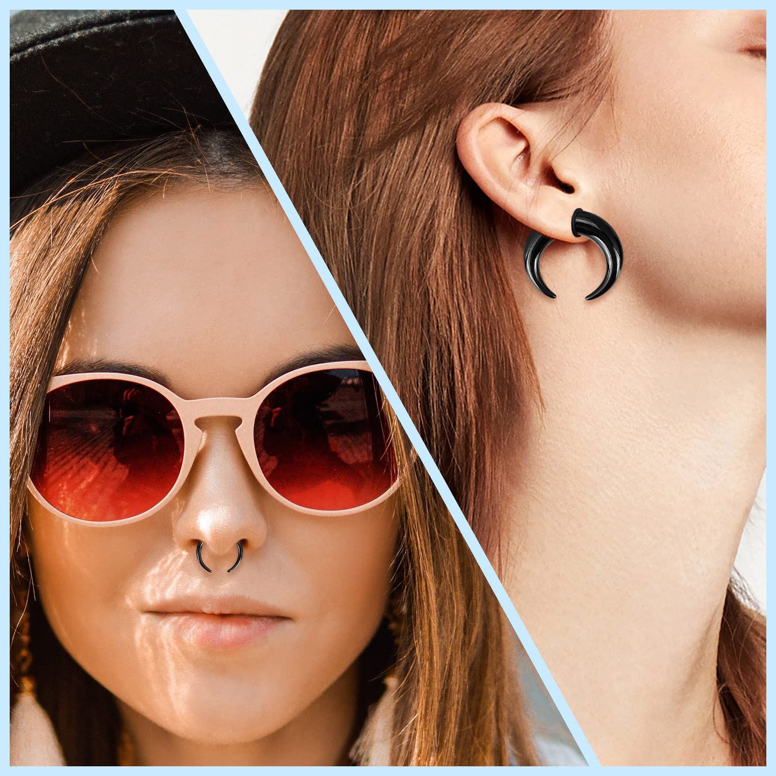18Pcs Acrylic Septum Pincher T - đánh giá và giá Septum Clicker Ring