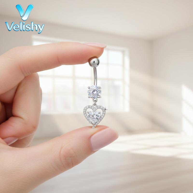 Surgical Steel Dangle Belly Bu - đánh giá và giá Body Jewelry Belly Button Rings
