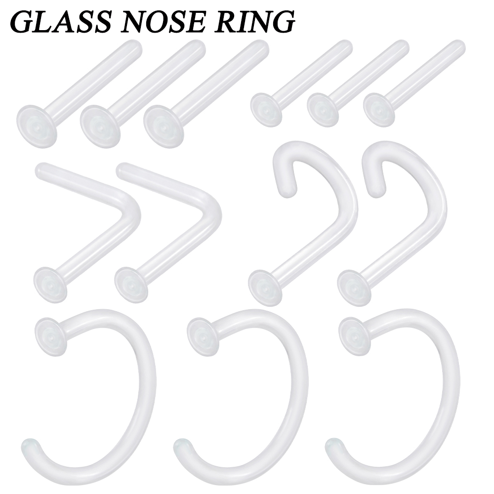 1 Kính Mũi Bông Thủy Tinh Tron - đánh giá và giá Body Jewelry Storage
