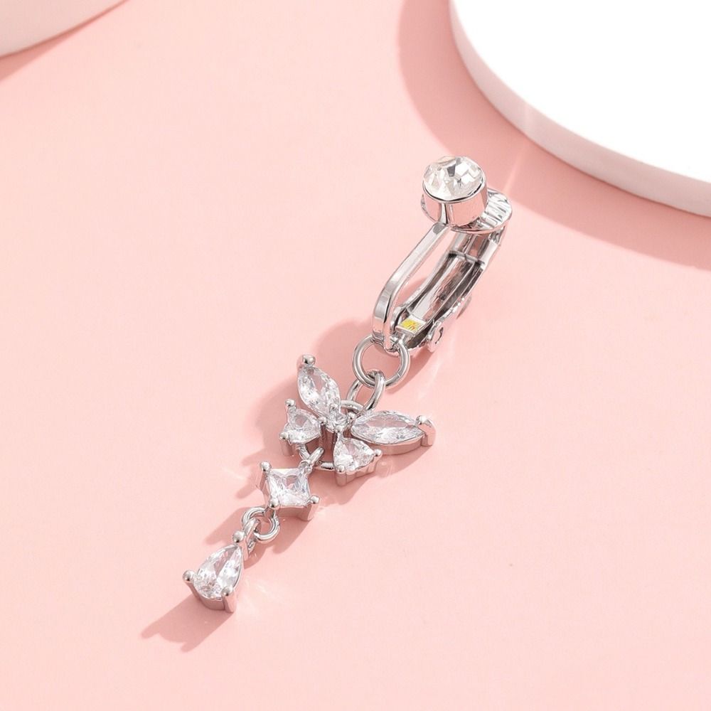 Butterfly Design Clip on Belly - đánh giá và giá Body Jewelry Belly Button Rings