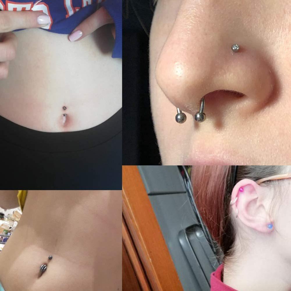 150/140/85/70/42Pcs Body Pierc - đánh giá và giá Body Jewelry Lip Ring