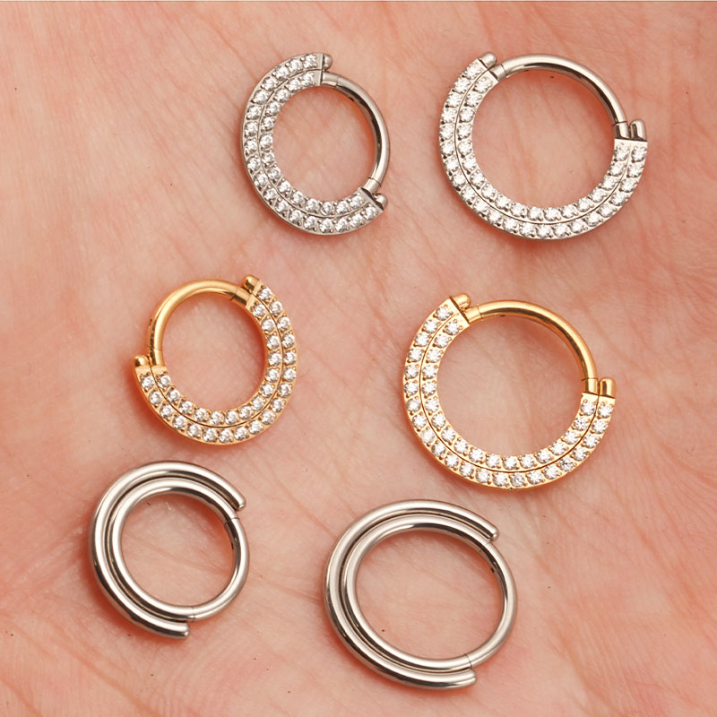 ASTM F136 Titanium Clicker Sep - đánh giá và giá Septum Clicker Ring