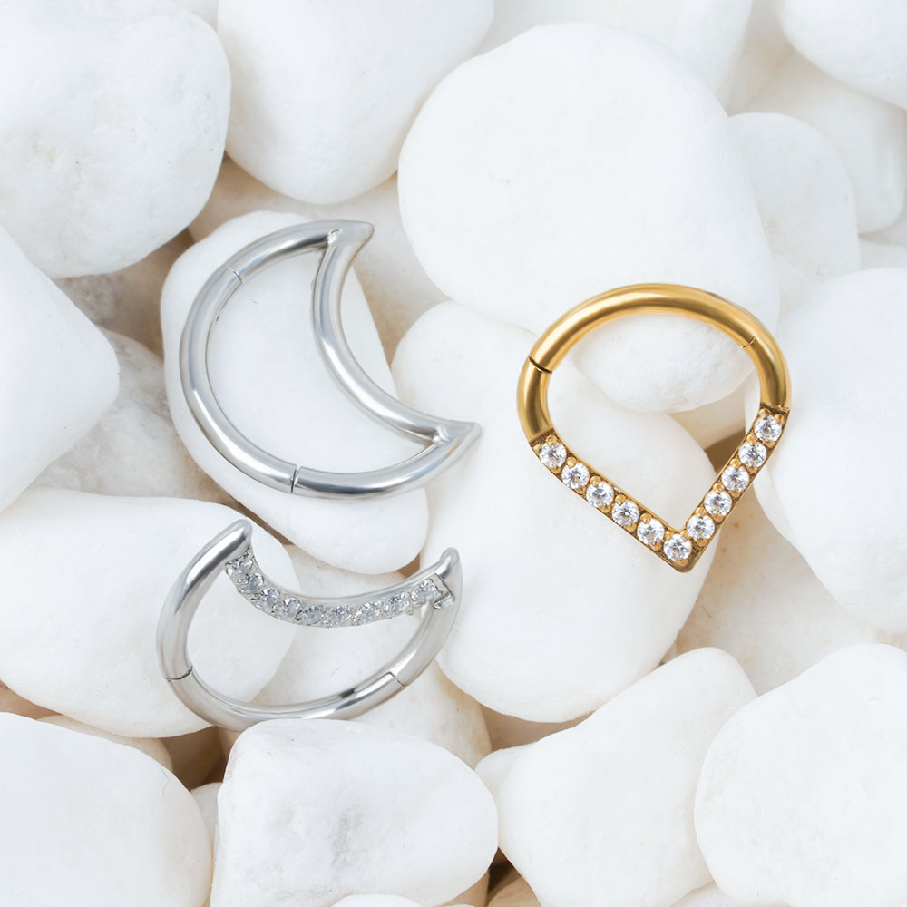 F136 Titan Móc Giọt Lệ Phân Đo - đánh giá và giá Septum Clicker Ring