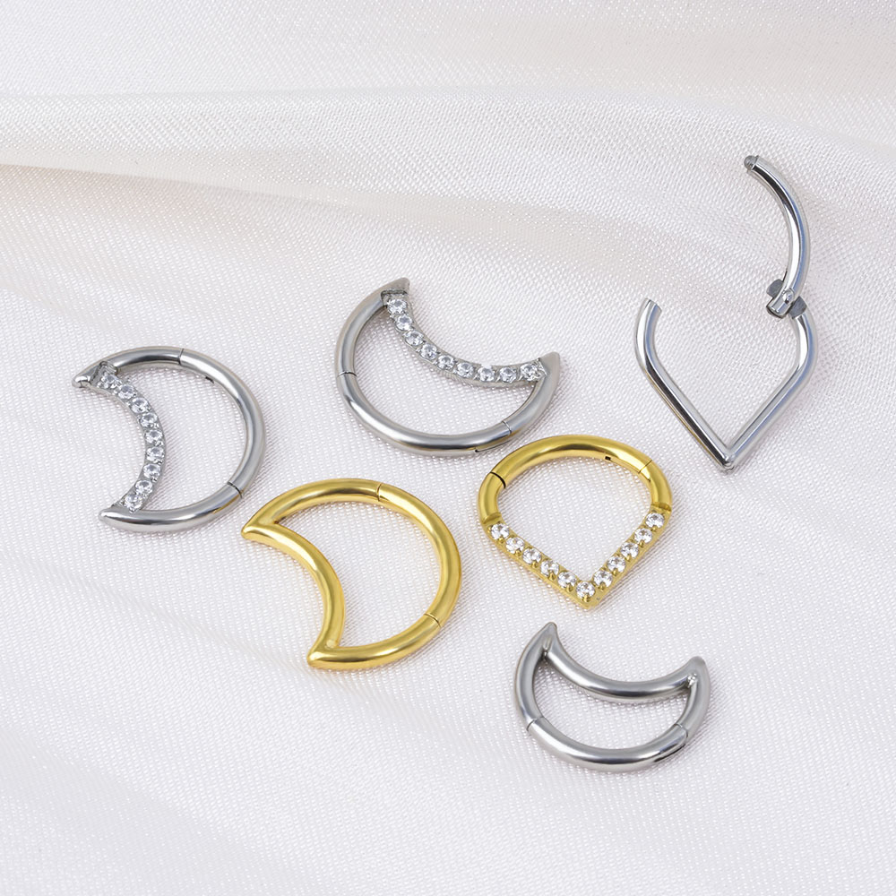 F136 Titan Móc Giọt Lệ Phân Đo - đánh giá và giá Septum Clicker Ring