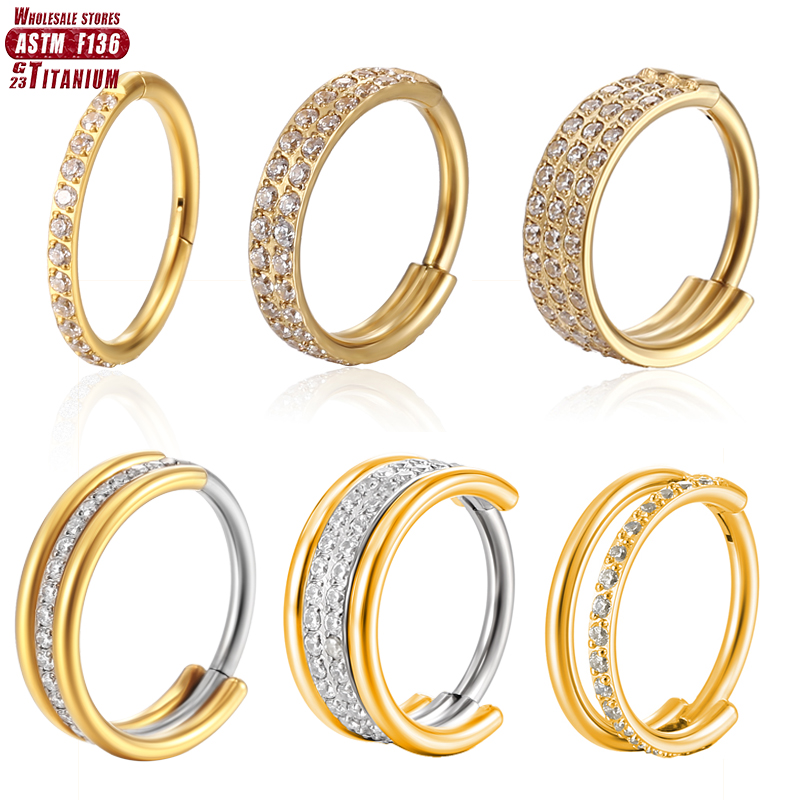 F136 Titanium Nose Ring Implan - đánh giá và giá Septum Clicker Ring