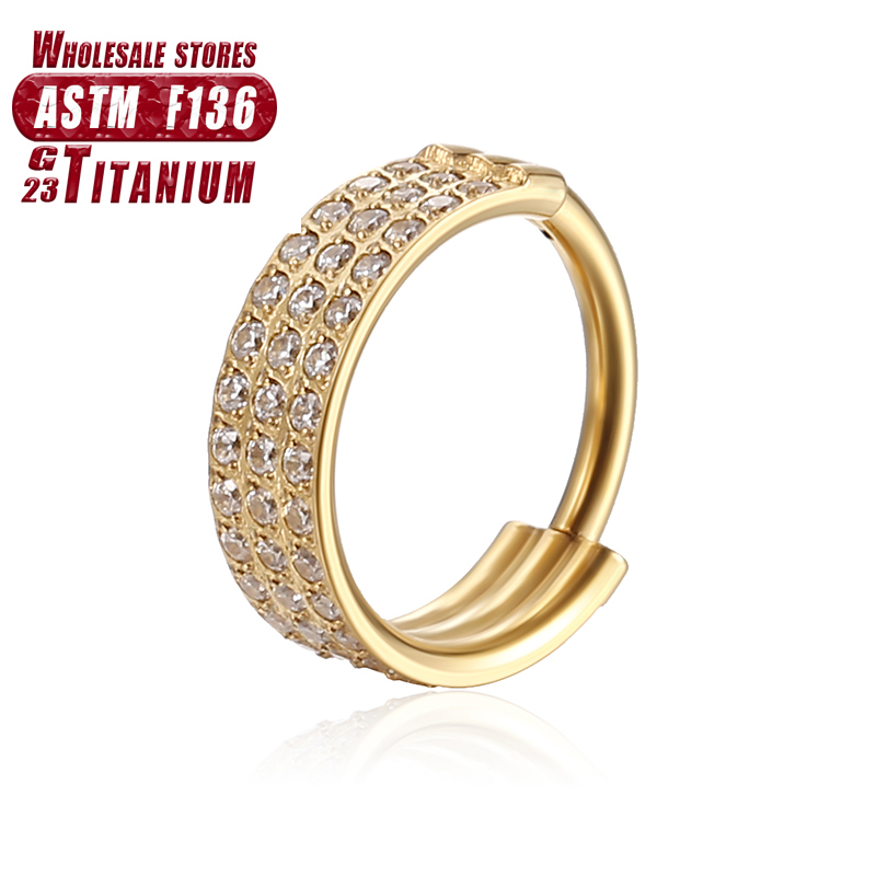 F136 Titanium Nose Ring Implan - đánh giá và giá Septum Clicker Ring