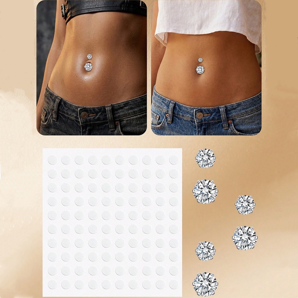 Fake Belly Piercing Cubic Zirc - đánh giá và giá Body Jewelry Art