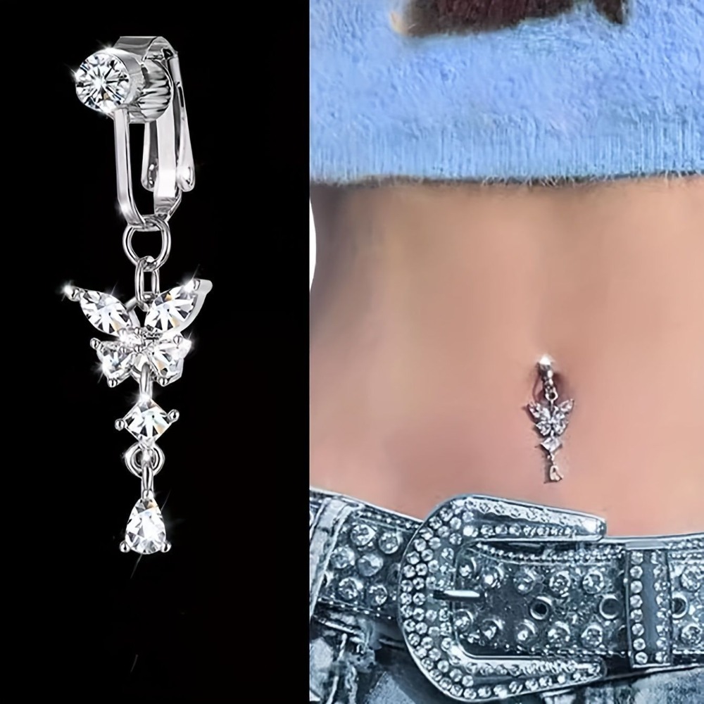 Butterfly Design Clip On Belly - đánh giá và giá Body Jewelry Belly Button Rings