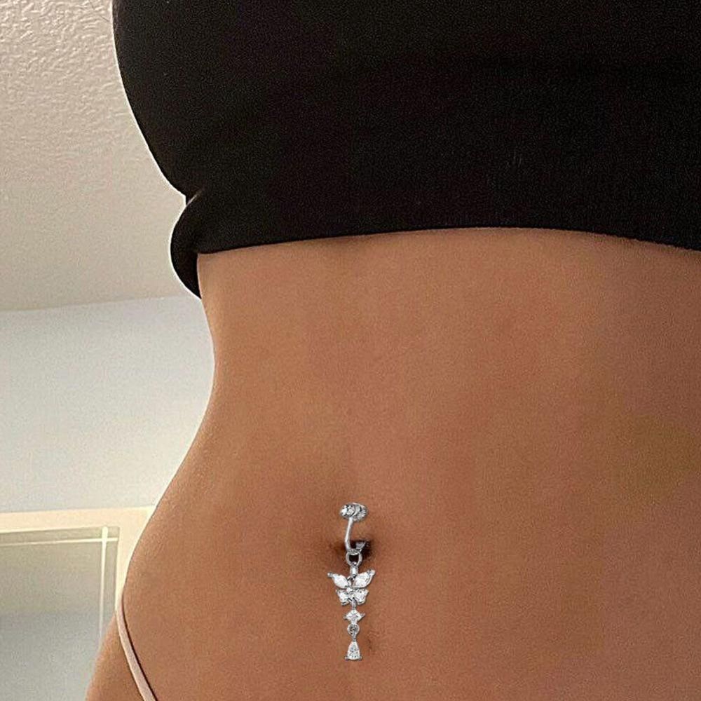 Butterfly Design Clip On Belly - đánh giá và giá Body Jewelry Belly Button Rings