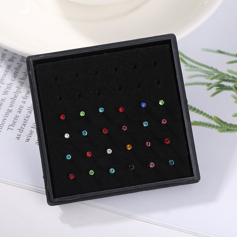 24pcs/box Crystal Nose Ring St - đánh giá và giá Body Jewelry Storage