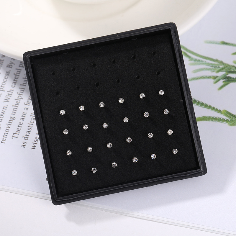 24pcs/box Crystal Nose Ring St - đánh giá và giá Body Jewelry Storage