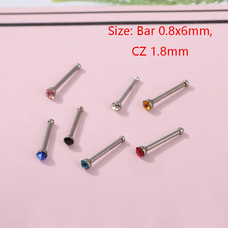24pcs/box Crystal Nose Ring St - đánh giá và giá Body Jewelry Storage
