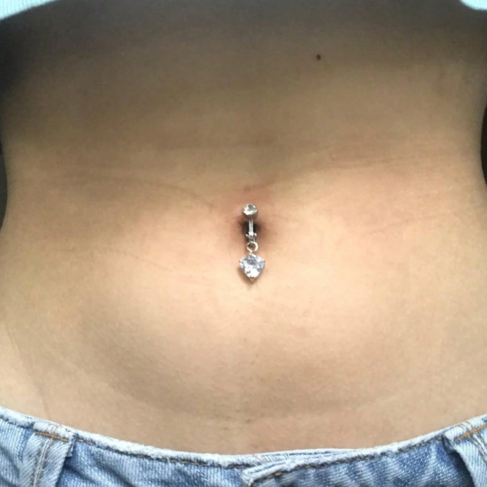 Gold Fake Belly Piercing Cubic - đánh giá và giá Body Jewelry Belly Button Rings