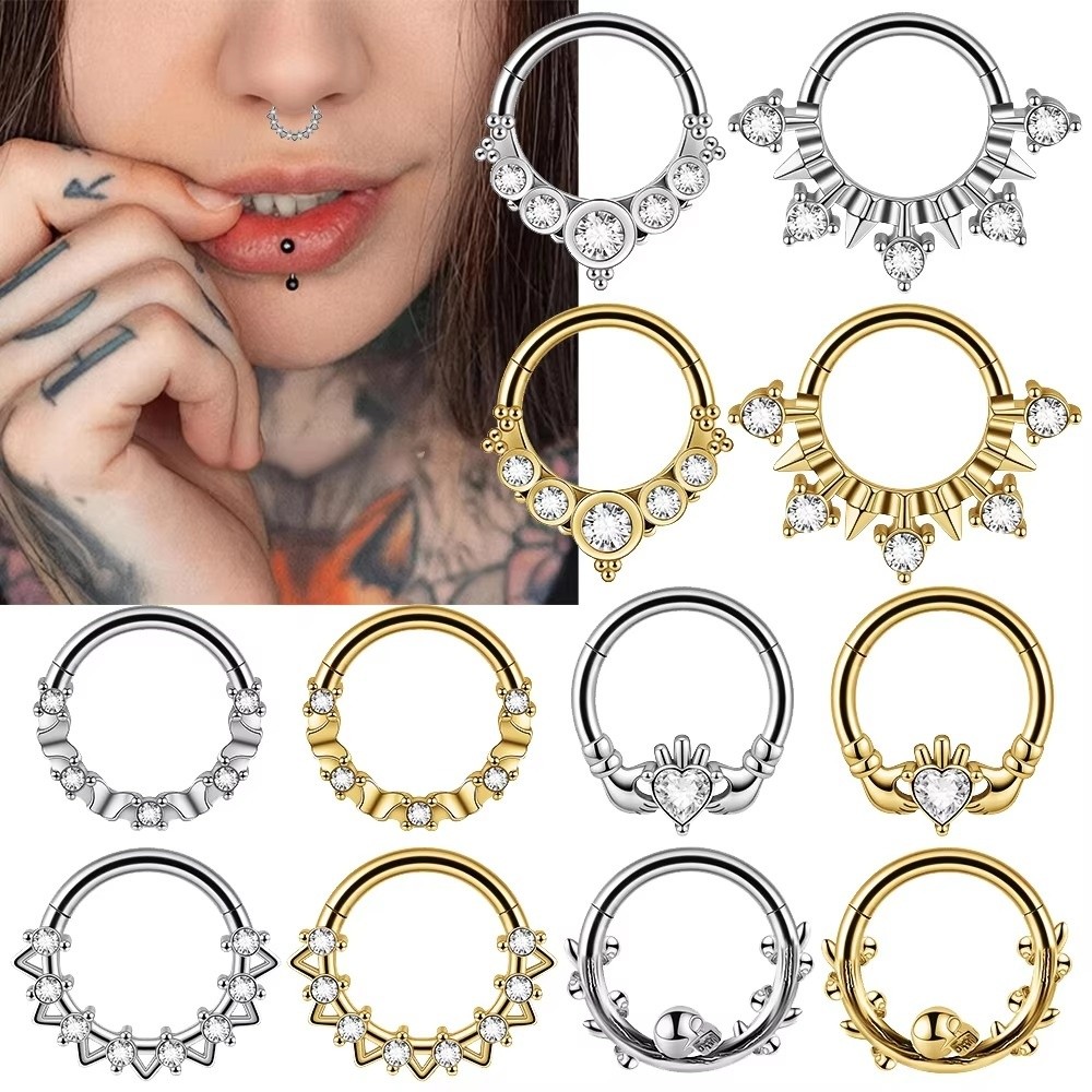 1PC Stainless Steel Septum Cli - đánh giá và giá Septum Clicker Ring
