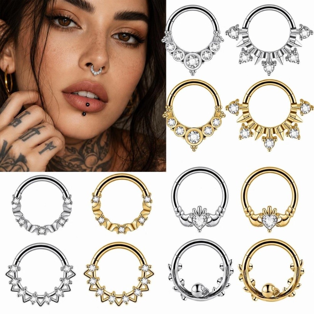 1PC Stainless Steel Septum Cli - đánh giá và giá Septum Clicker Ring