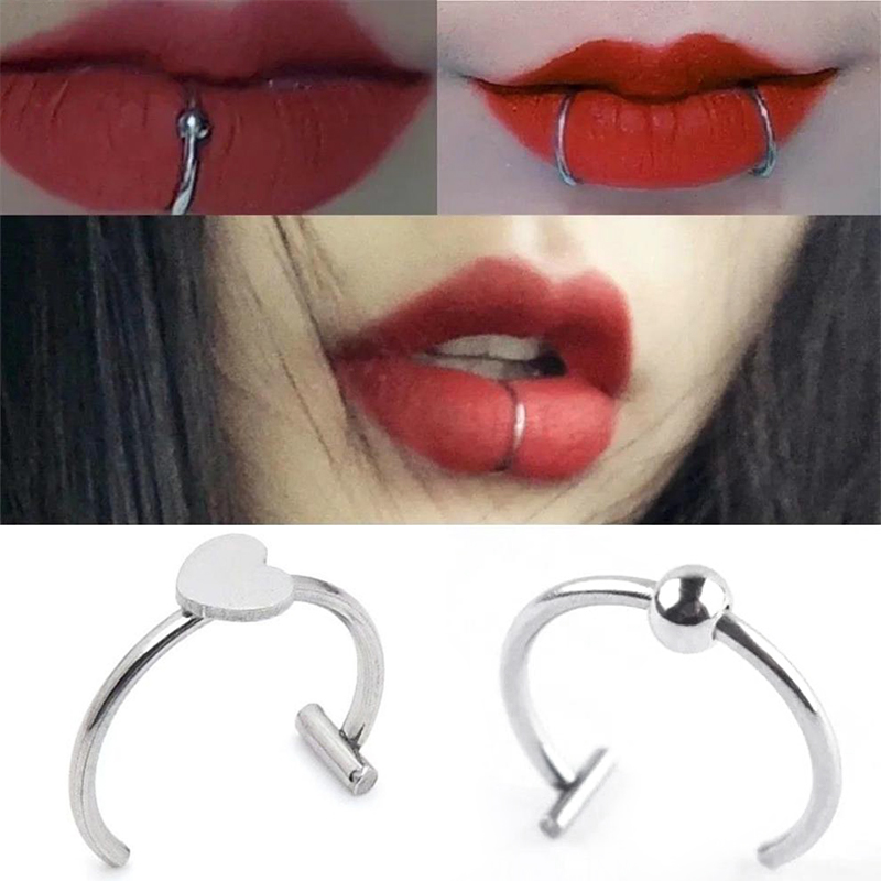 1Pc Stainless Steel Fake Nose  - đánh giá và giá Body Jewelry Lip Ring