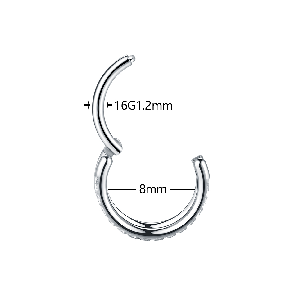 1pc Titanium Cartilage Hoop Ea - đánh giá và giá Septum Clicker Ring