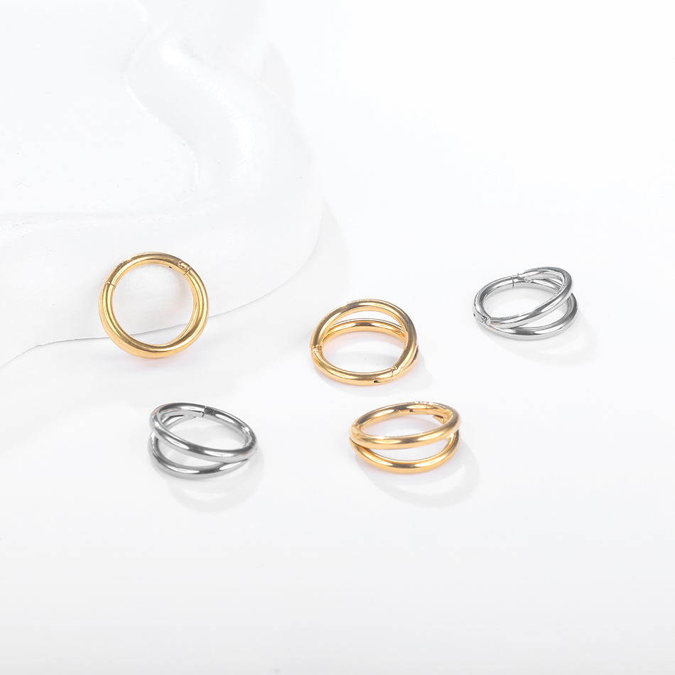 1pc Titanium Cartilage Hoop Ea - đánh giá và giá Septum Clicker Ring