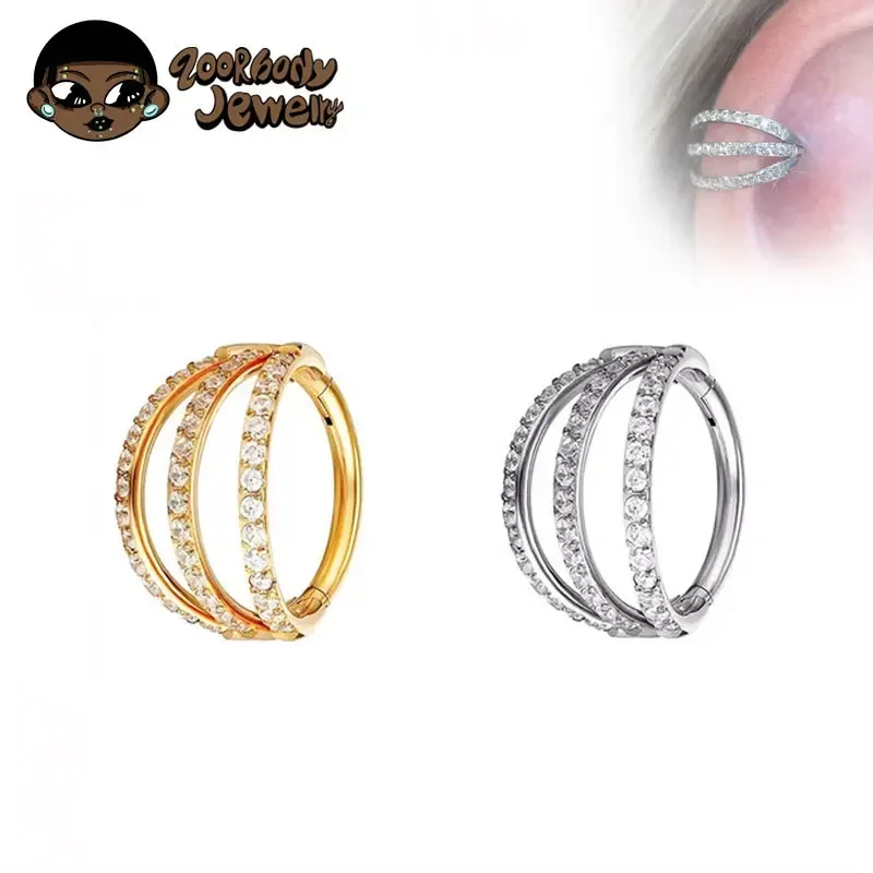 G23 Titanium Hinged Segment No - đánh giá và giá Septum Clicker Ring