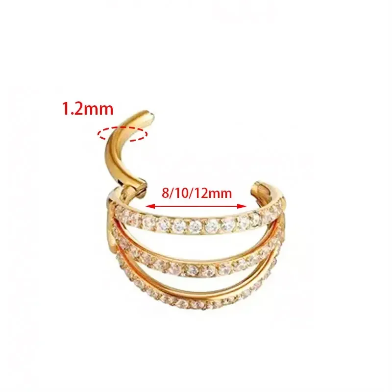 G23 Titanium Hinged Segment No - đánh giá và giá Septum Clicker Ring