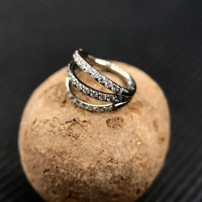 G23 Titanium Hinged Segment No - đánh giá và giá Septum Clicker Ring