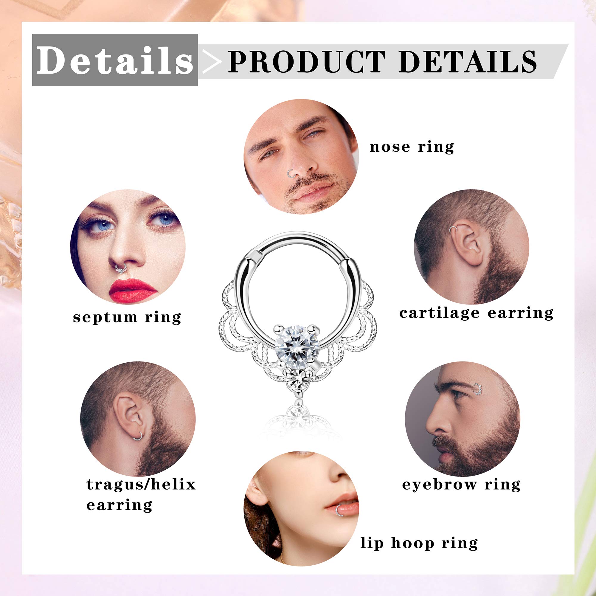 Drperfect 16G Septum Clicker R - đánh giá và giá Septum Clicker Ring