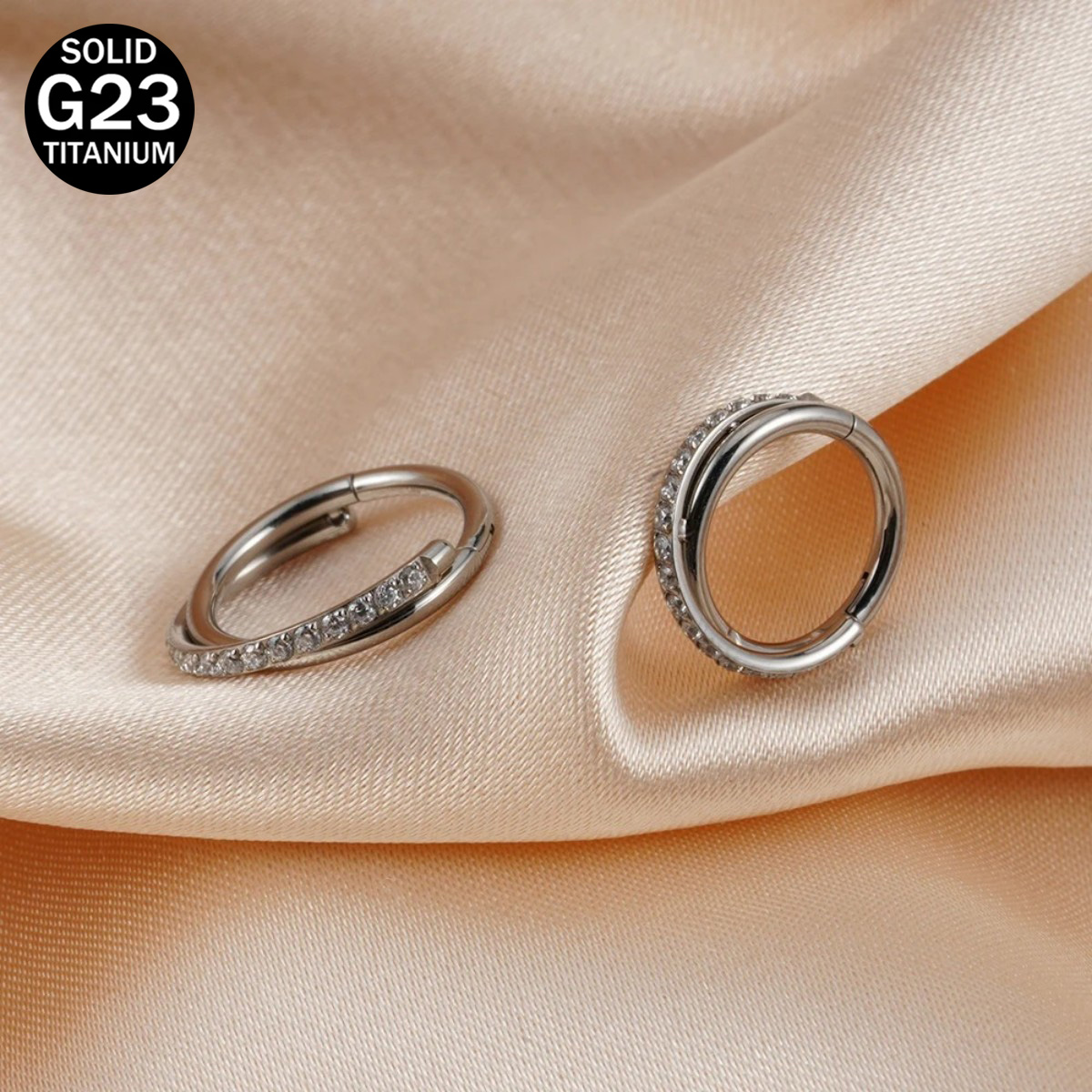 16G Implant Grade Titanium Hin - đánh giá và giá Septum Clicker Ring