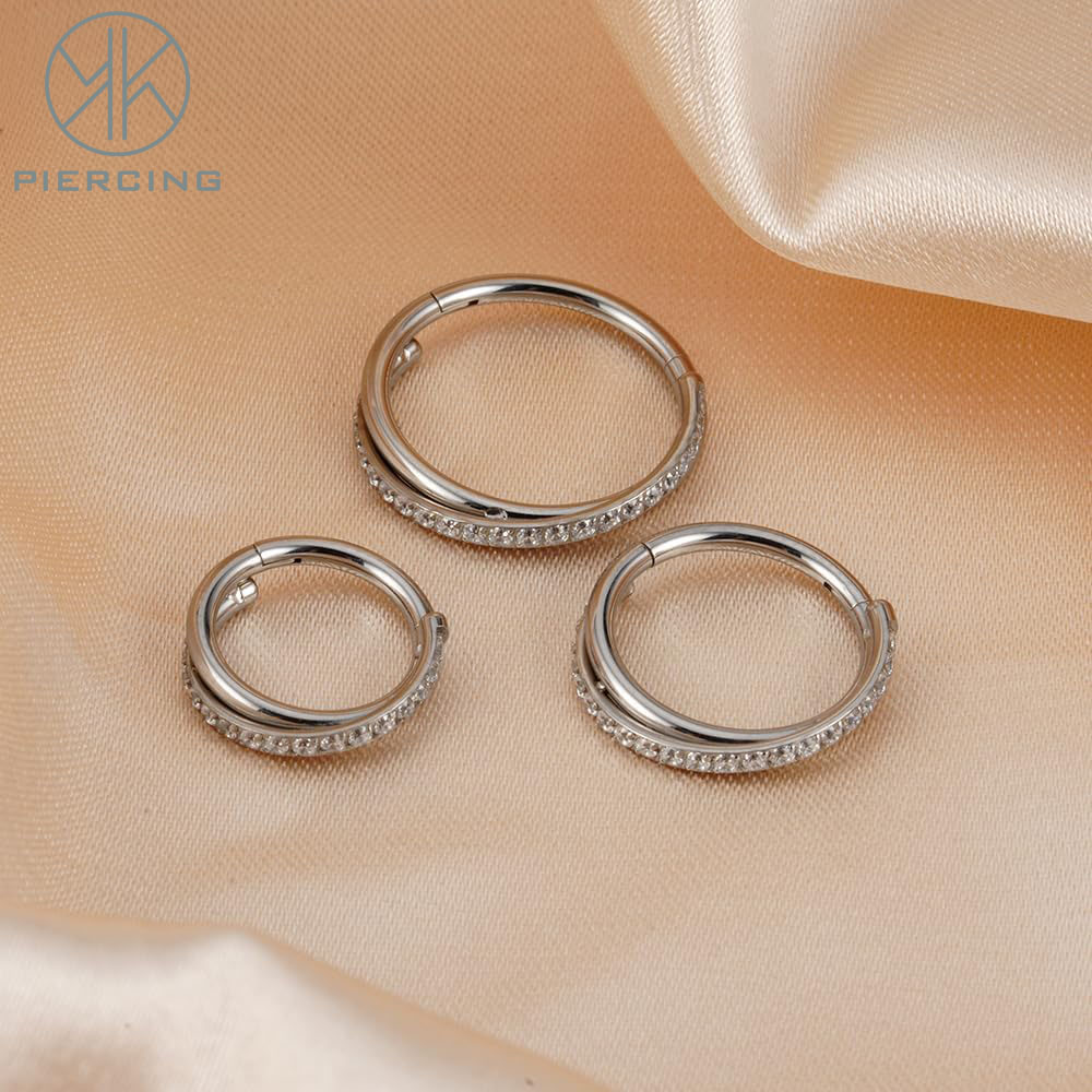 16G Implant Grade Titanium Hin - đánh giá và giá Septum Clicker Ring