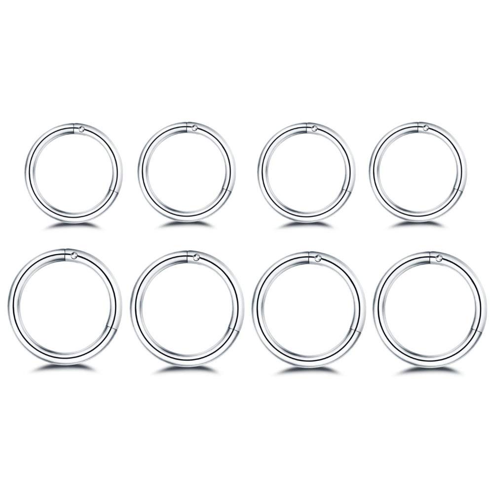 8Pcs Surgical Stainless Steel  - đánh giá và giá Septum Clicker Ring
