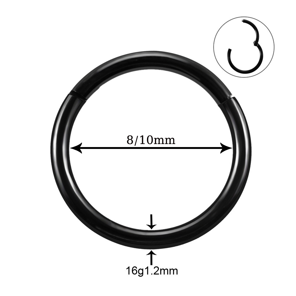 8Pcs Surgical Stainless Steel  - đánh giá và giá Septum Clicker Ring