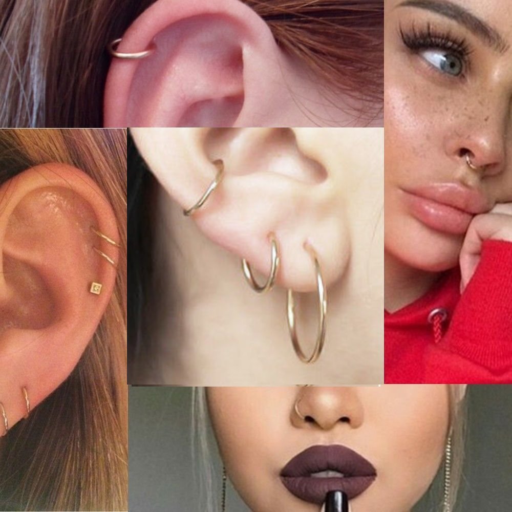 8Pcs Surgical Stainless Steel  - đánh giá và giá Septum Clicker Ring