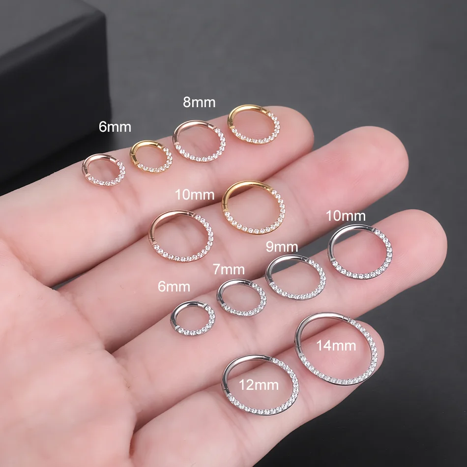 F136 Titanium Nose Piercing Hi - đánh giá và giá Septum Clicker Ring