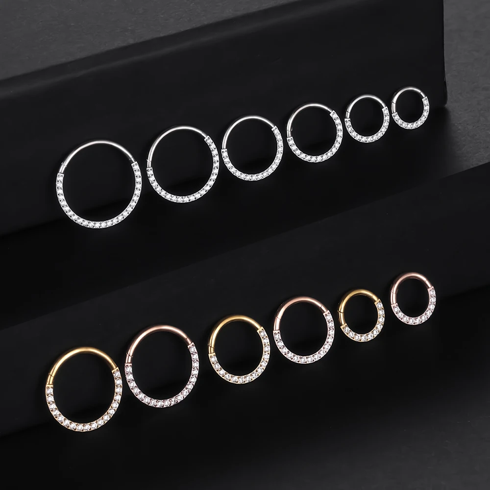 F136 Titanium Nose Piercing Hi - đánh giá và giá Septum Clicker Ring